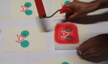 Impressão com stencil